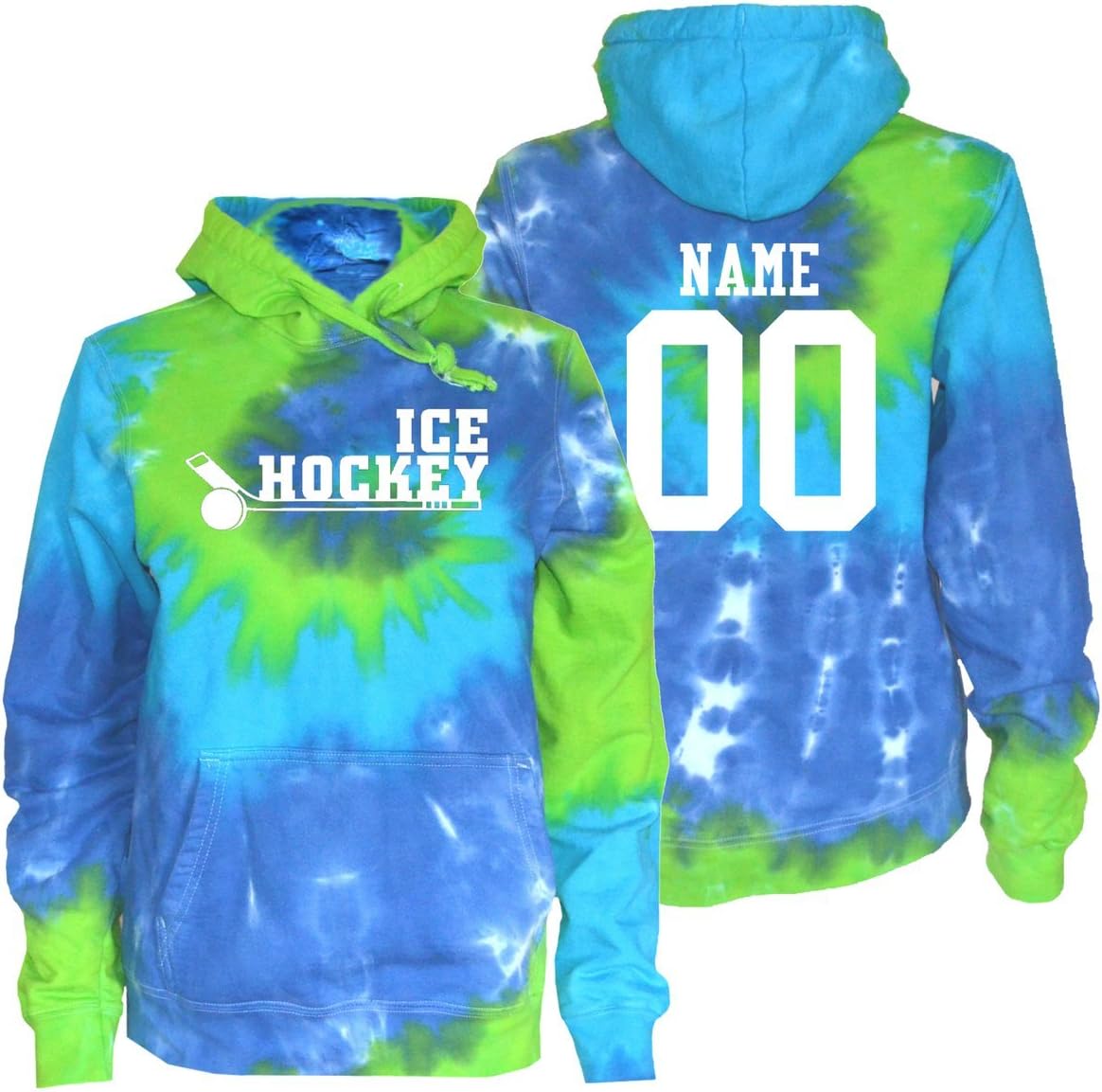 JANT girl Custom Ice Hockey Tie Dye Sweatshirt - Stacked On Stick Logo