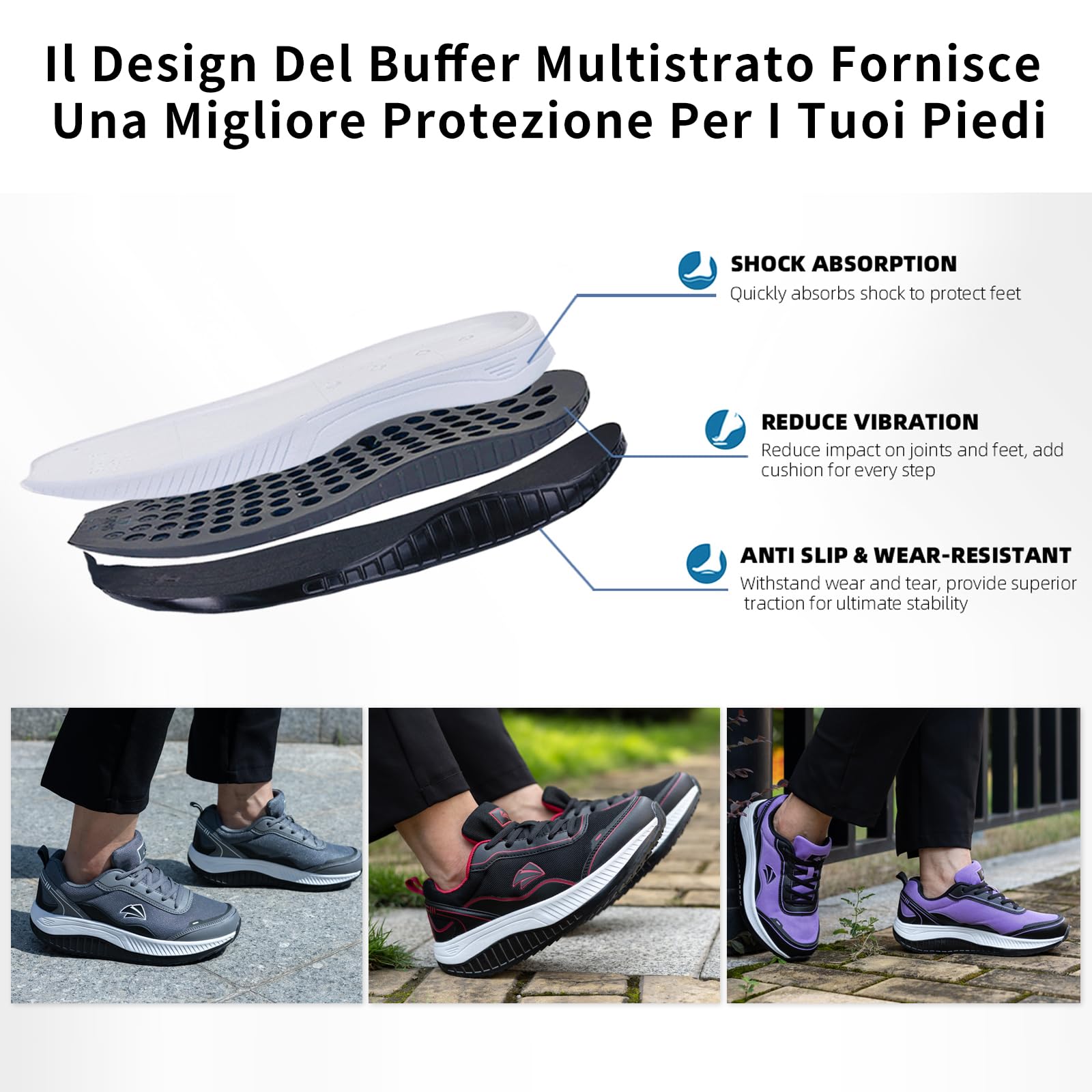 Scarpe da Passeggio da Donna con Supporto per L'Arco Plantare Scarpe da Ginnastica per fascite Plantare Scarpe da Tennis alla Moda per alleviare Il Dolore ortotico Taglia