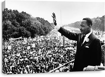 Canvas Print Wall Art - Photograph of Martin Luther King Jr - 48x32 inches