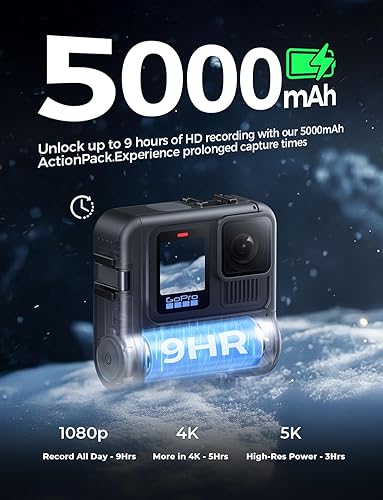 Miniatura 3 de Re-fuel Batería Go Pro Hero 11 de 9 horas, accesorios para Go Pro, batería de cámara extendida, cargador de batería GoPro, funciona con HERO11,