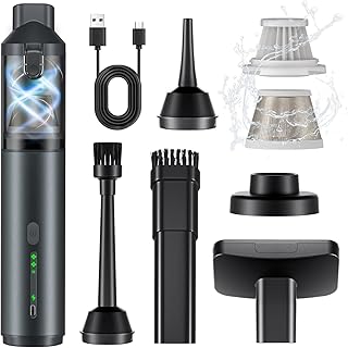 Car Vacuum Portable with 16000Pa Powerful Suction, Handheld Vacuum Cordless Rechargeable Blow & Suction 4 in 1, Small Vacu Price In India