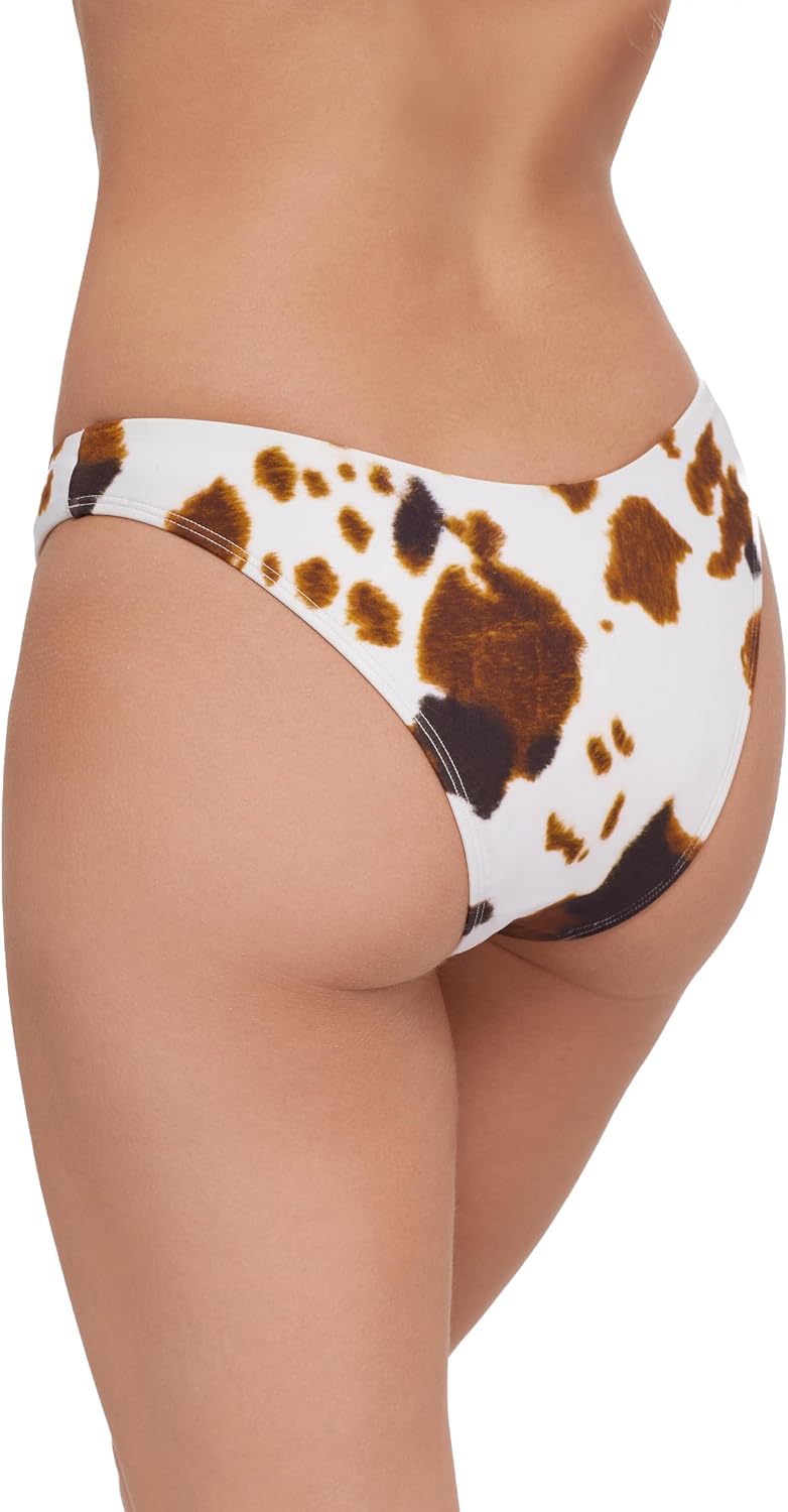 Steve Madden Women's Scoop Hipster Bikini Bottom with Cheeky Coverage