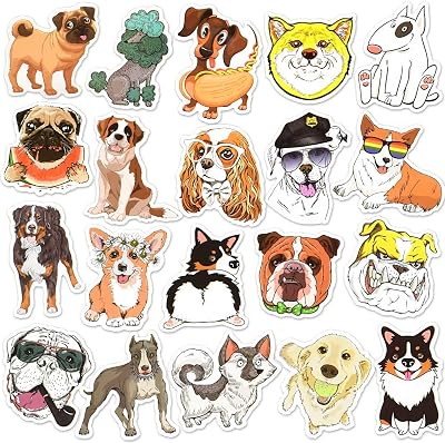 Dog Stickers 50Pcs for Scrapbook Laptop, Gifts for Boys and Girls