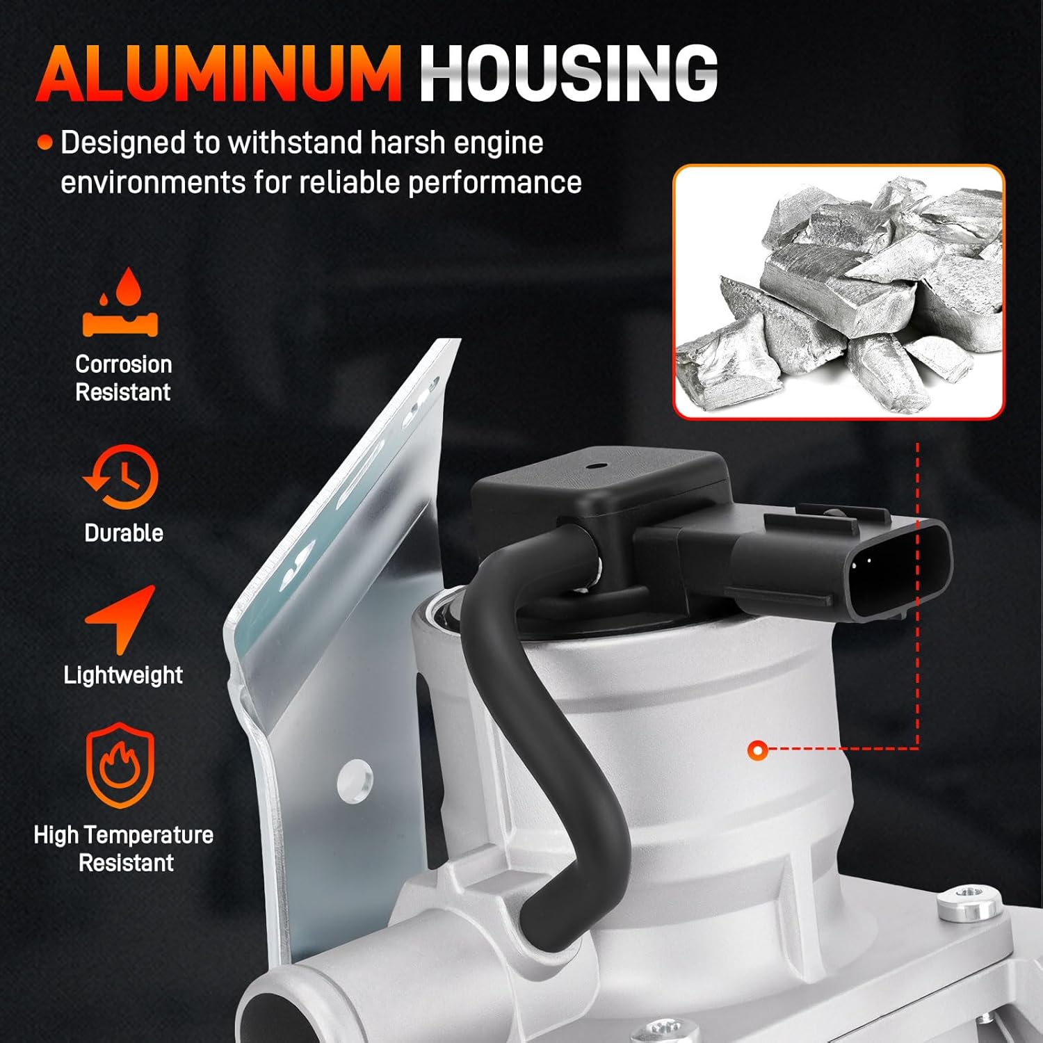 Secondary Air Injection Pump Check Valve Compatible with Toyota Tundra 2007-2009, Sequoia 2008-2009, 4.7L V8, Replace# 911-622, 25710-50031, 25710-50032, 25710-50030, 2571050042