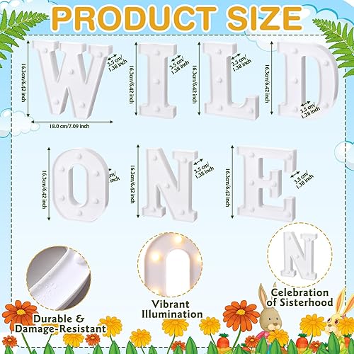 Miniatura 14 de Honoson 9 piezas de decoración de despedida de soltera, letrero de compromiso para boda, despedida de soltera, luz LED de neón para mujeres,