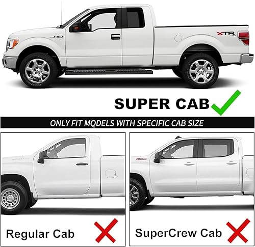 Miniatura 10 de Estribos de 6 pulgadas compatibles con Ford F250 F350 F450 F550 Superduty Super Cab 1999-2016. Barras Nerf, escalones laterales, deslizadores de