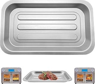 GWY Air Fryer Tray for Emeril Lagasse Dual Zone 360 Air Fryer Oven 25 QT Extra Large, 11.5''×6.7'' Steel Air Fryer Accessories Grill Pan Grill Plate Crisper Plate Replacement Parts Rack
