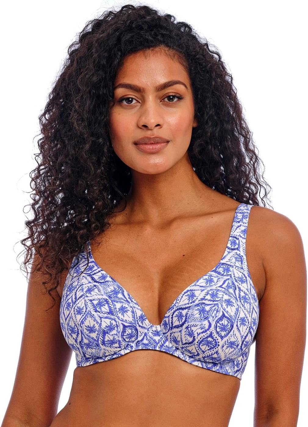 Freya Swim Women's Standard Ocean Breeze Underwire High Apex Bikini Top, Denim
