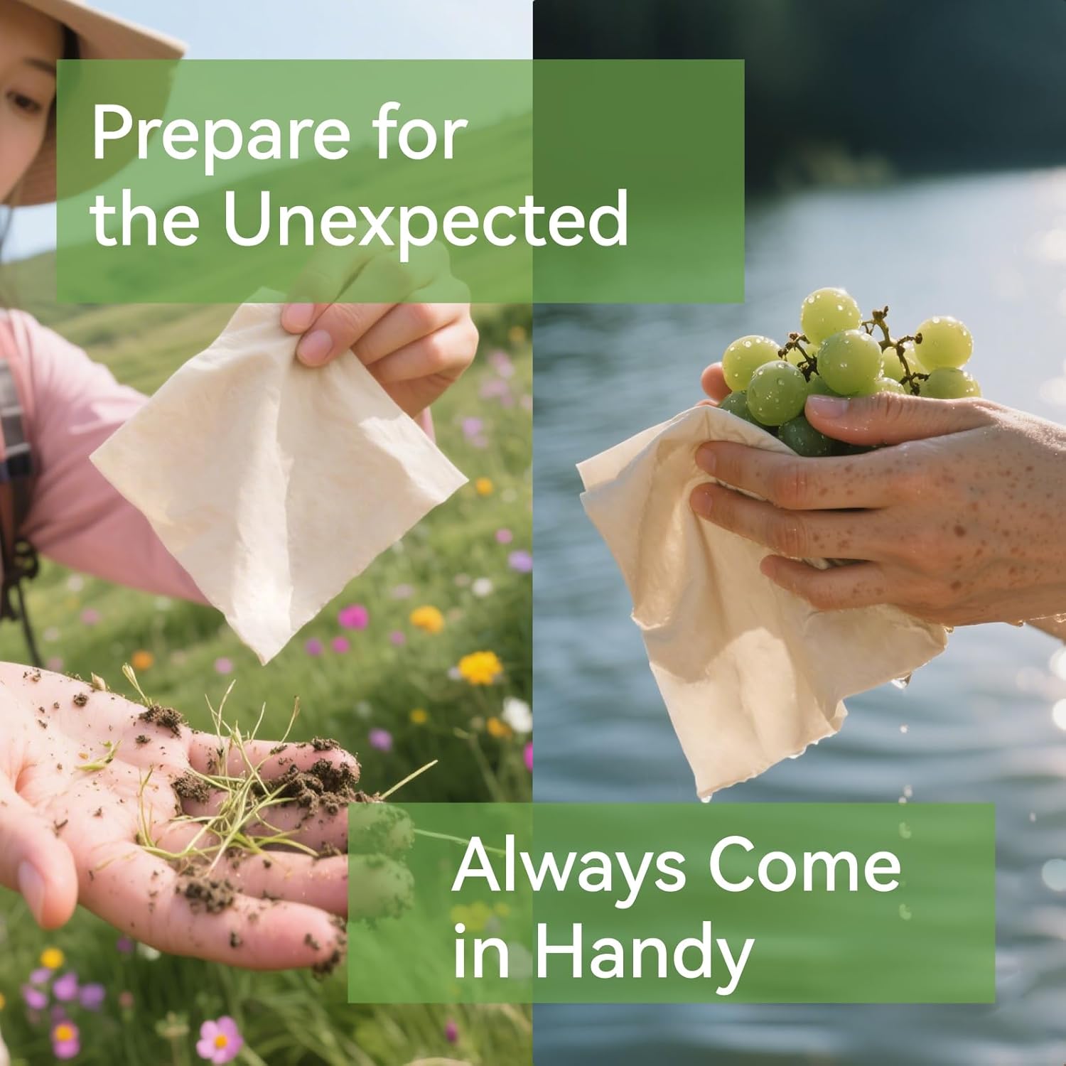 LEKOCH Bamboo Compressed Towel Tablets - Biodegradable & Eco-Friendly Mini Washcloths, Bulk Disposable Towels for Travel, Camping, Gym | Portable, Moisture-Proof - 100/250/500 Pack