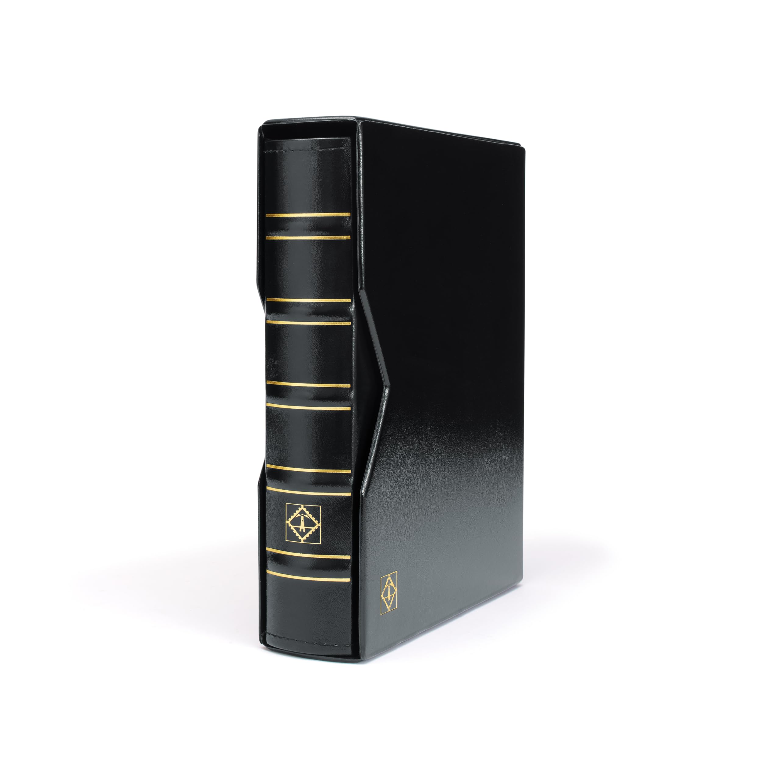 Leuchtturm 313506 Álbum para Monedas Optima Classic - 10 Fundas para Monedas de Ø 42, 27, 20, 34mm, 2 Cubiertas, Estuche Protector Negro