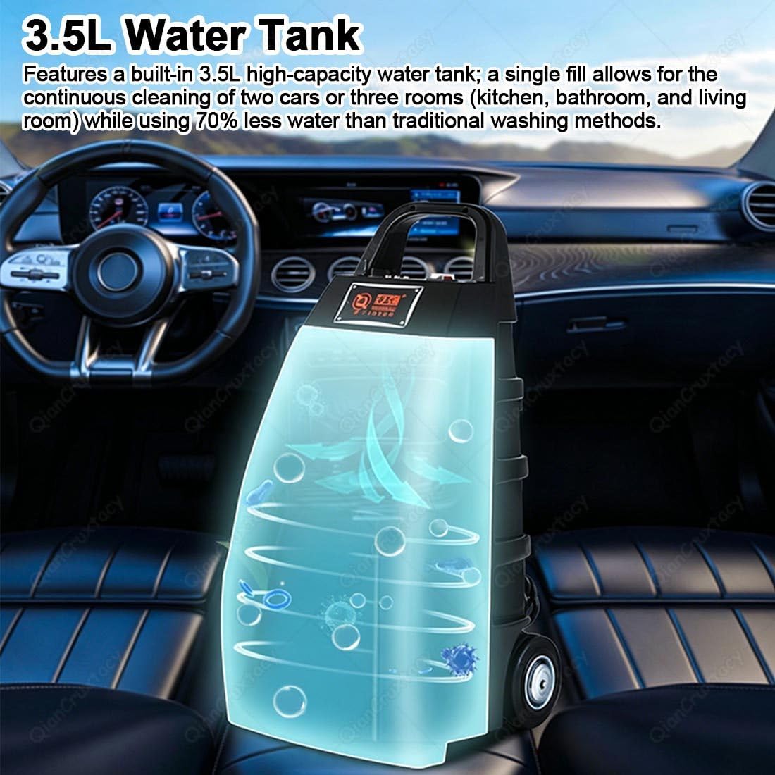 Vaporizador Comercial para Detailing De Automóviles Y Hogar,Elimina Grasa De Cocinas,Juntas De Azulejos,Manchas De Alfombras,Suciedad De Tapicerías,Salpicadero Y Motor del Coche Blue
