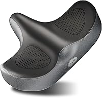 Vista 1 de YLG - Asiento de bicicleta de gran tamaño, cómodo asiento de bicicleta, sillín de repuesto de bicicleta con espuma viscoelástica, sillín