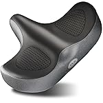 YLG Oversize Bike Seat Cushion for Men Women - Wide Memory Foam Bicycle Saddle Compatible with Peloton Bikes, City, Electric, Stationary Bicycles, Waterproof Bicycle Seat
