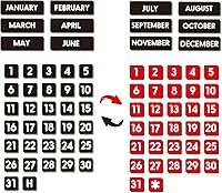 Vista 1 de Double-Sided Magnetic Numbers and Months for Dry Erase Calendar Whiteboard, Calendar Magnets for Magnetic Whiteboard and Refrigerator