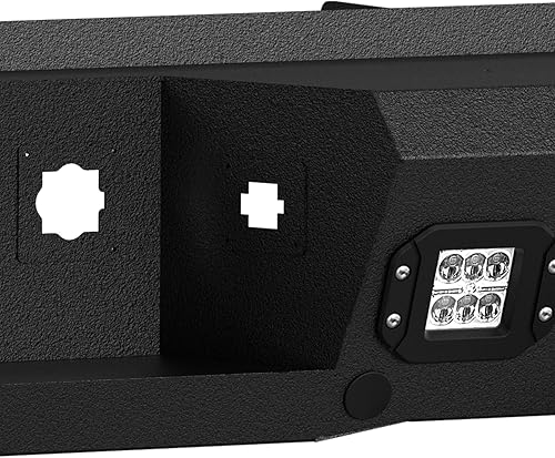 Vista 101 de Parachoques trasero todoterreno compatible con camioneta Toyota Tundra 2007 2008 2009 2010 2011 2012 2013 parachoques de ancho completo con placa