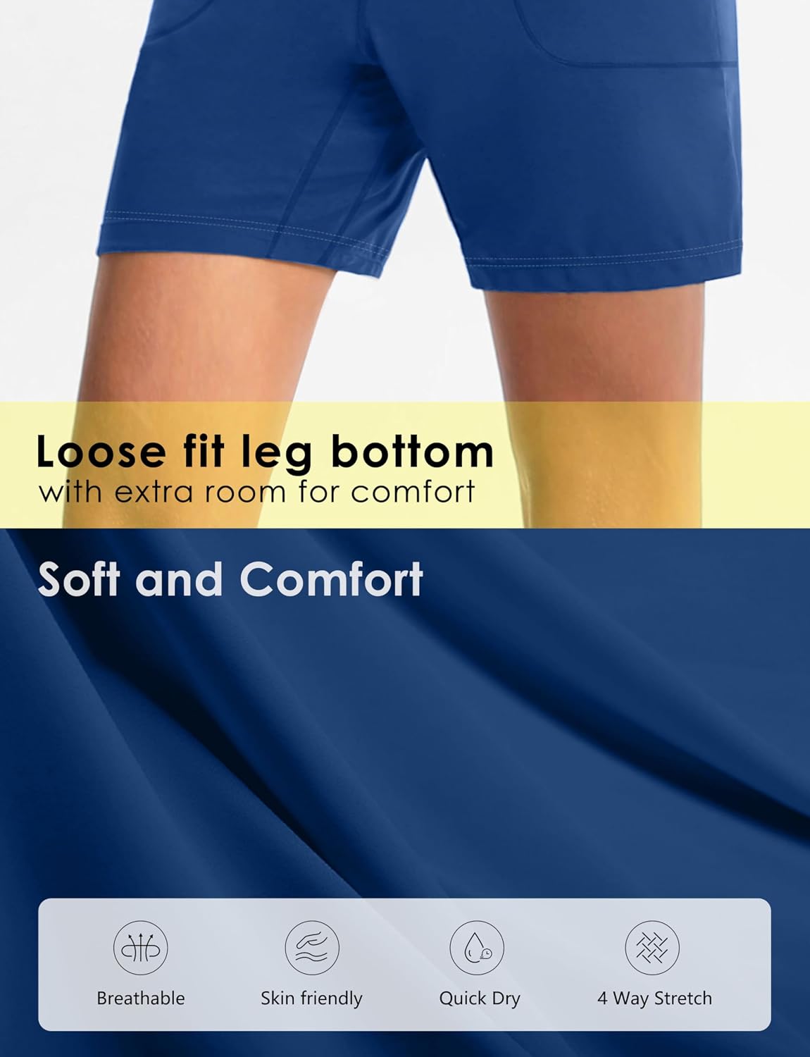 Women's Athletic Shorts with Zipper Pocket 6"/9" High Waisted Bermuda Shorts for Women Workout Walking Running