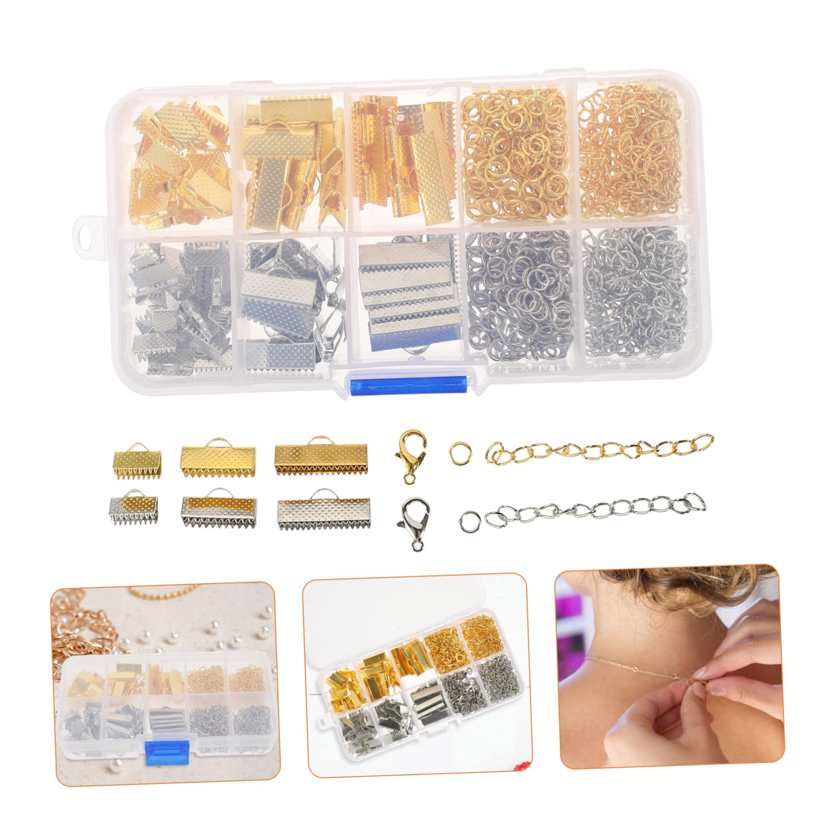 Gadpiparty 3 Cajas Cadena De Extensión De Hebilla De Langosta Broches De Langosta Para La Fabricación De Joyas Broches De Sujeción Del Extremo Del Cordón Aleación
