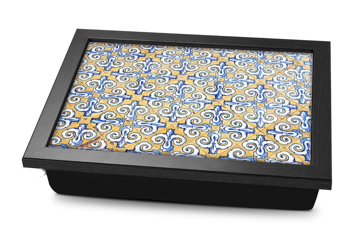 Decor Production Printed Laptray| Lapboard| Laptop Table Desk with Cushion Bottom for Writing, Eating, Studying etc.Size-[12x18] inch_46