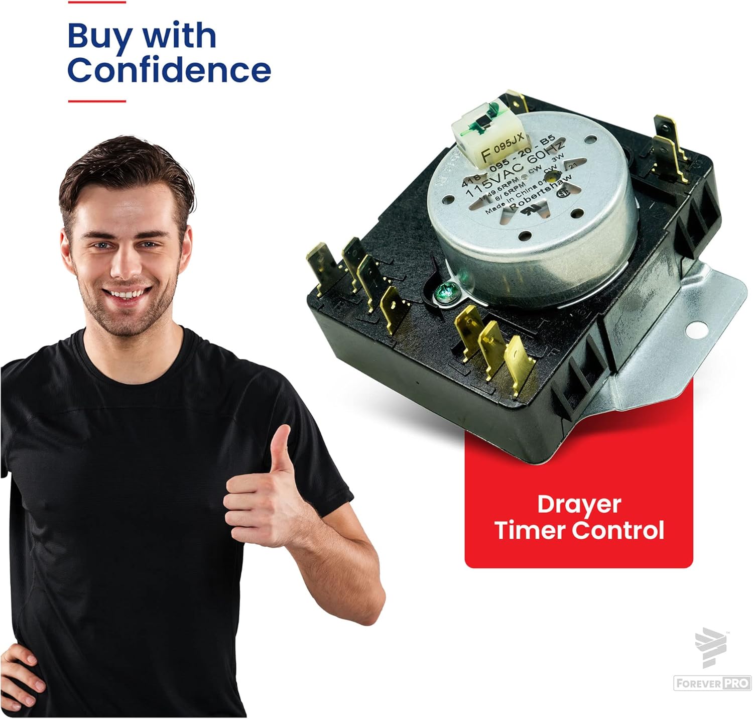 ForeverPRO W10185981 Timer for Whirlpool Dryer 1481704 AH2348530 EA2348530 PS2348530