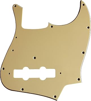 For US Vintage 74 Jazz Bass Style Guitar Pickguard 3 Ply Vintage Yellow