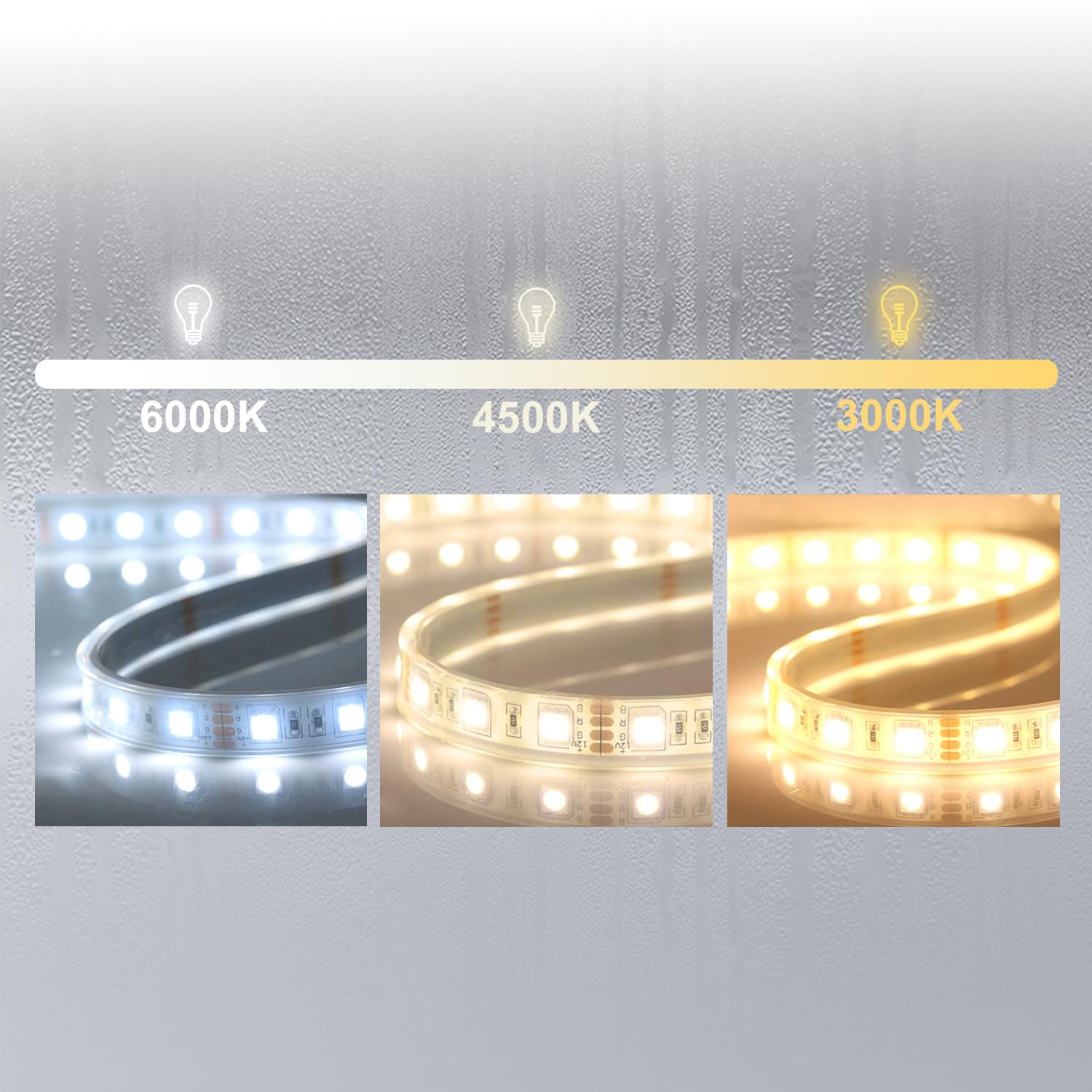 OCEAN ITALY Specchio Da Bagno LED Rettangolare 100×60cm,Controllo Touch/Parete,Luce Esterna 3 Temperature Colore, Dimmerabile e Antiappannamento,Orologio Digitale,Lente D'ingrandimento