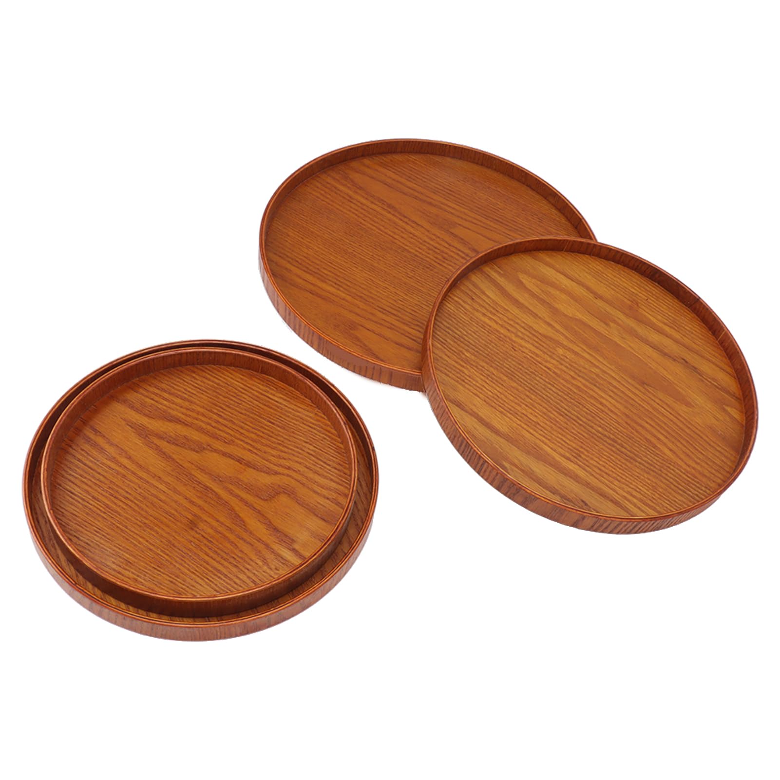 Bandeja de Madera, Plato para Servir de Madera, Plato de Frutas con Bordes elevados para un Mejor Agarre, Bandeja de Madera de diseño Retro para el hogar, restaurantes y cafeterías.