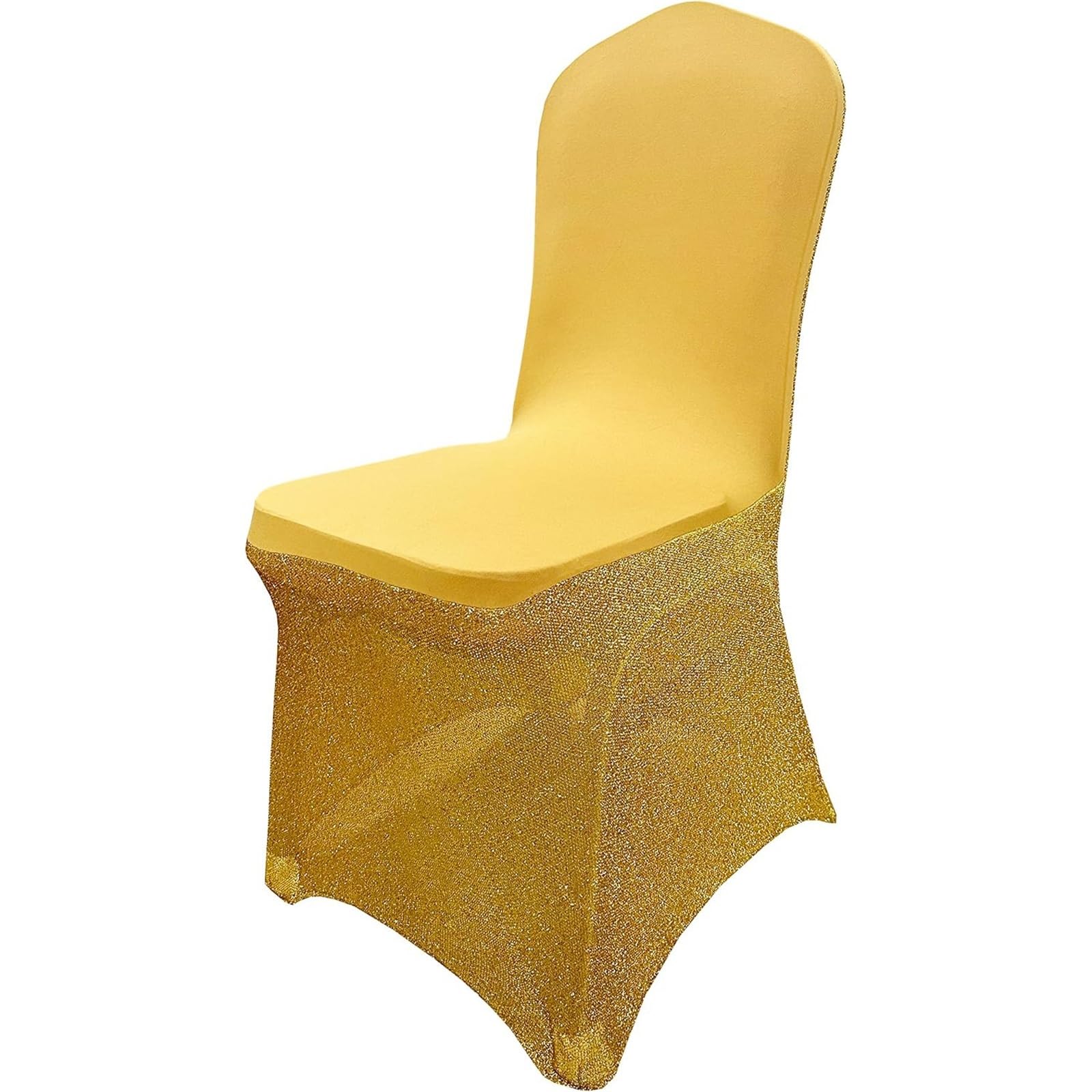 Fundas plateadas brillantes para sillas de respaldo alto en bodas y banquetes de hotel x10