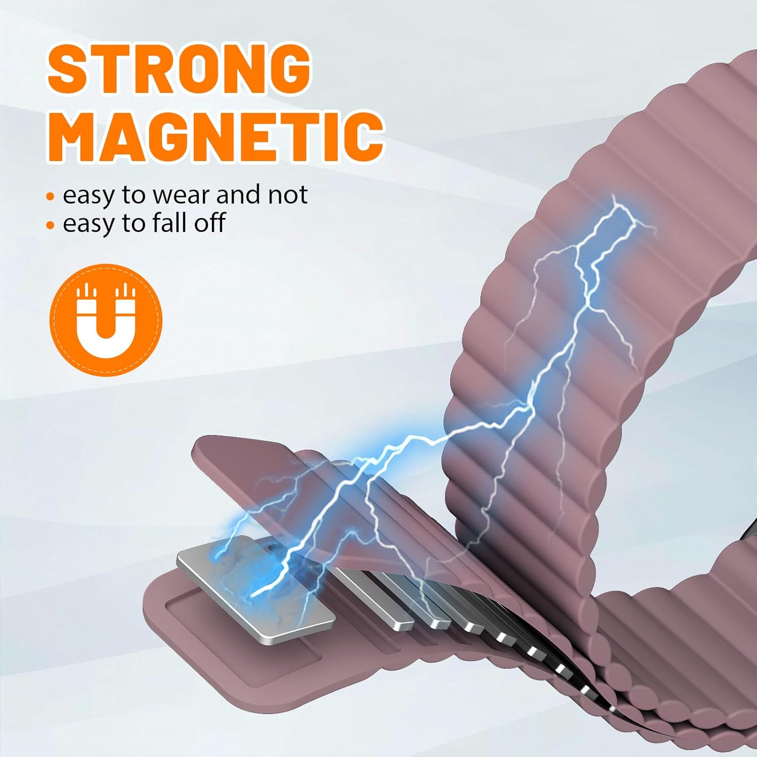 Magnetic Sport Bands for Apple Watch Band 40mm 38mm 41mm 42mm 44mm 45mm 46mm iWatch bands for Women Men,Silicone Loop Strap Wristband for Apple Watch Series 11 10 9 8 7 6 5 4 3 SE 3/2nd Ultra/3/2 49mm - Image 2