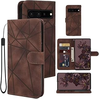 Case for Pixel 7 Pro, Cover for Google 7 Pro GE2AE Leather Case with Credit Card Holder, Green Phone Case for Google Pixel 7 Pro Brown