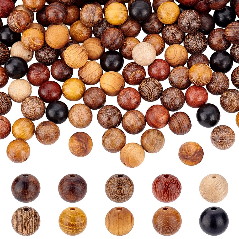 Perles rondes en bois naturel 10mm pour customiser vos bracelets