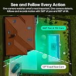 Wyze Pan Cam Duo Indoor/Outdoor IP65 2K 360° Pan/Tilt/Zoom Smart Home Security Camera with Color Night Vision, Works with Alexa & Google Assistant, White