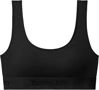 Tommy John Womens Second Skin Logo Scoop Bralette