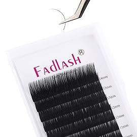 Eyelash Extension 0.15 J Curl Lash Extensions Mixed Tray 8-14mm Premium Classic Lash Extensions Black Single Classic Lashes (0.15-J, 8-14mm)