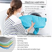 Vista 6 de Fundas de asiento de barco, fundas de repuesto para asiento de barco, tela de microfibra suave, 100% impermeables para asientos dañados (azul)