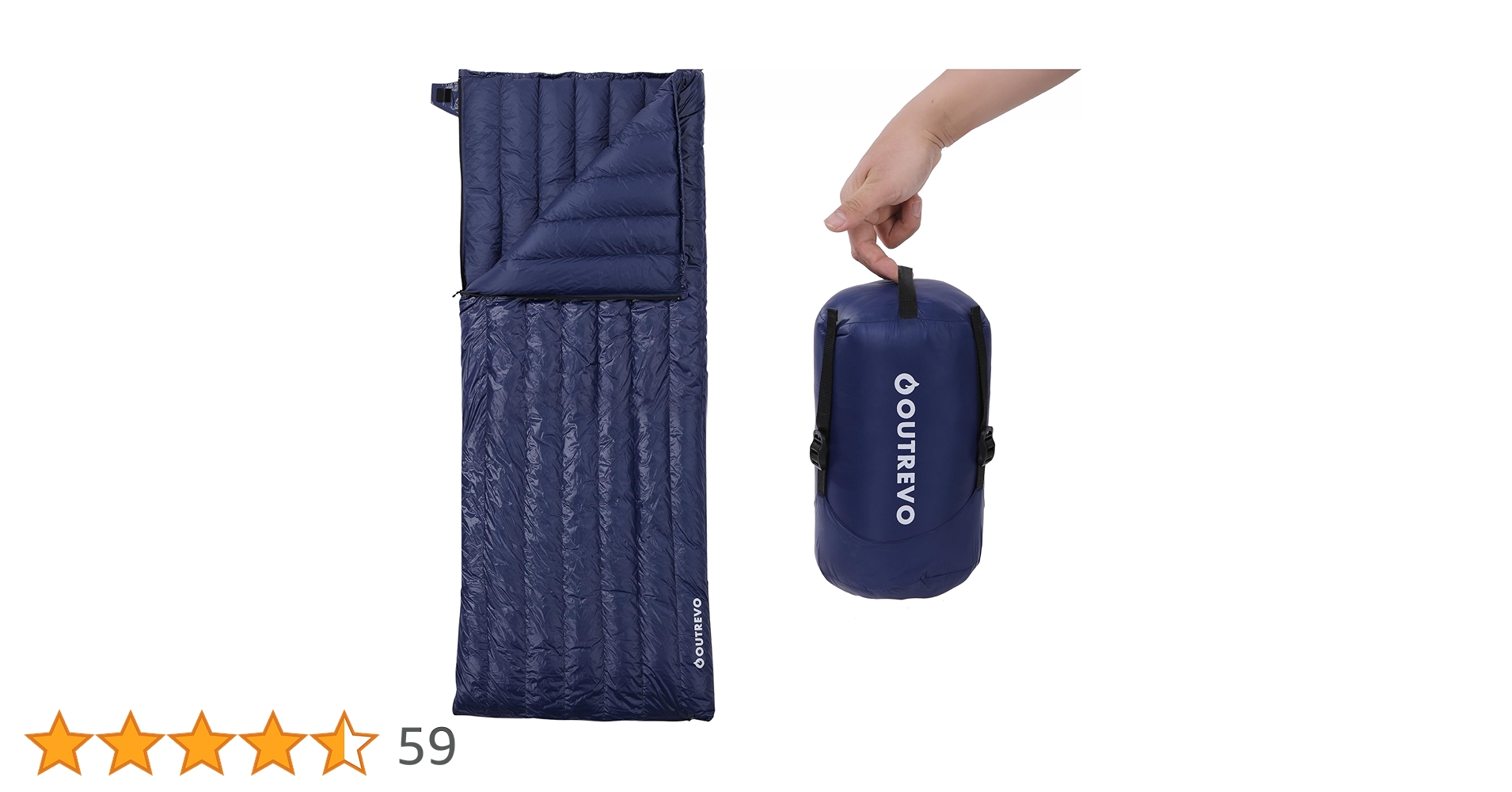 【スピード発送】OUTREVO 寝袋 ダウン 封筒型 軽量 防水 グースダウン 超軽量ダウン寝袋 – OUTREVO