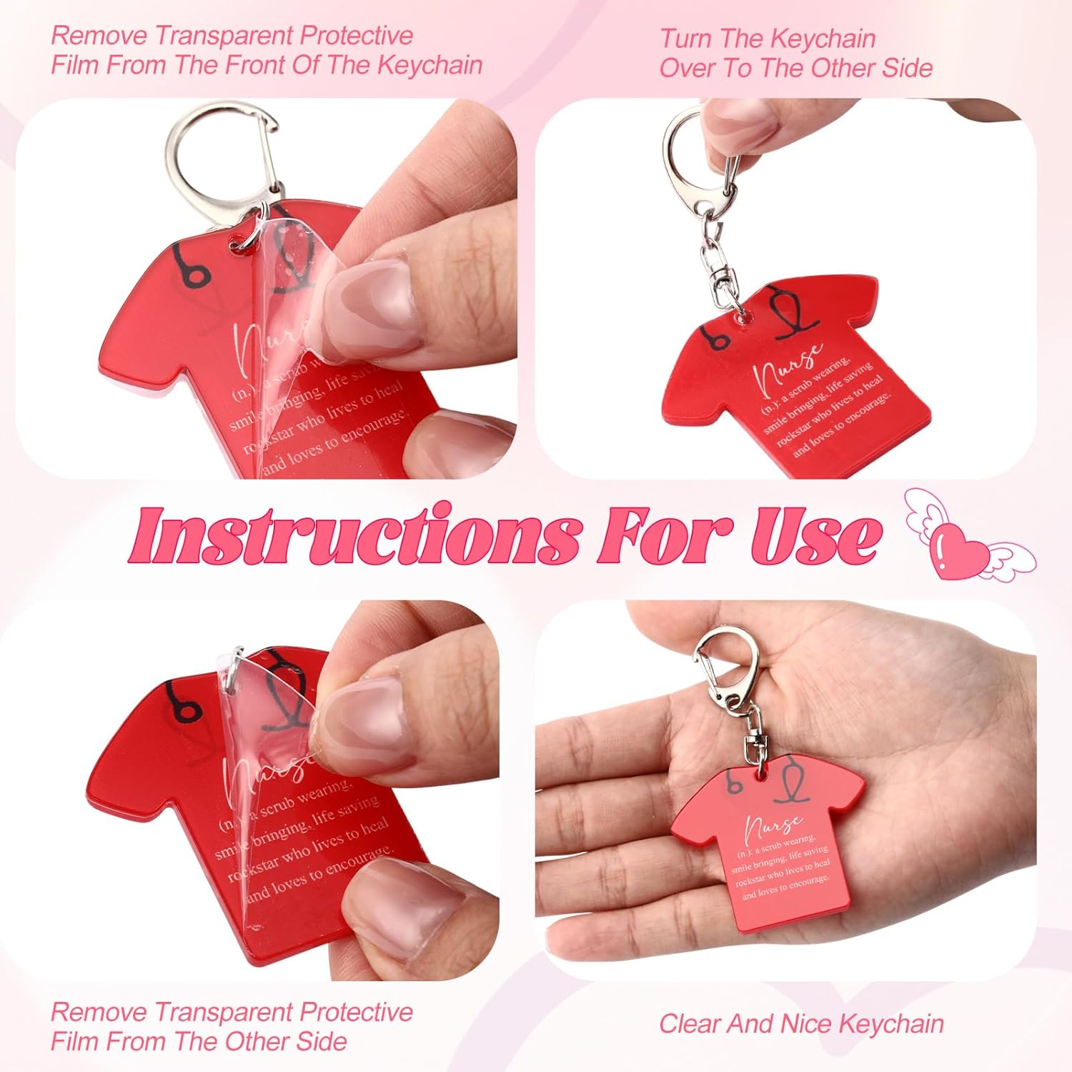 Ecally 36 Pcs Nurses Gifts Nursing Appreciation Keychains Bulk Medical Team Accessories for Women - Image 3