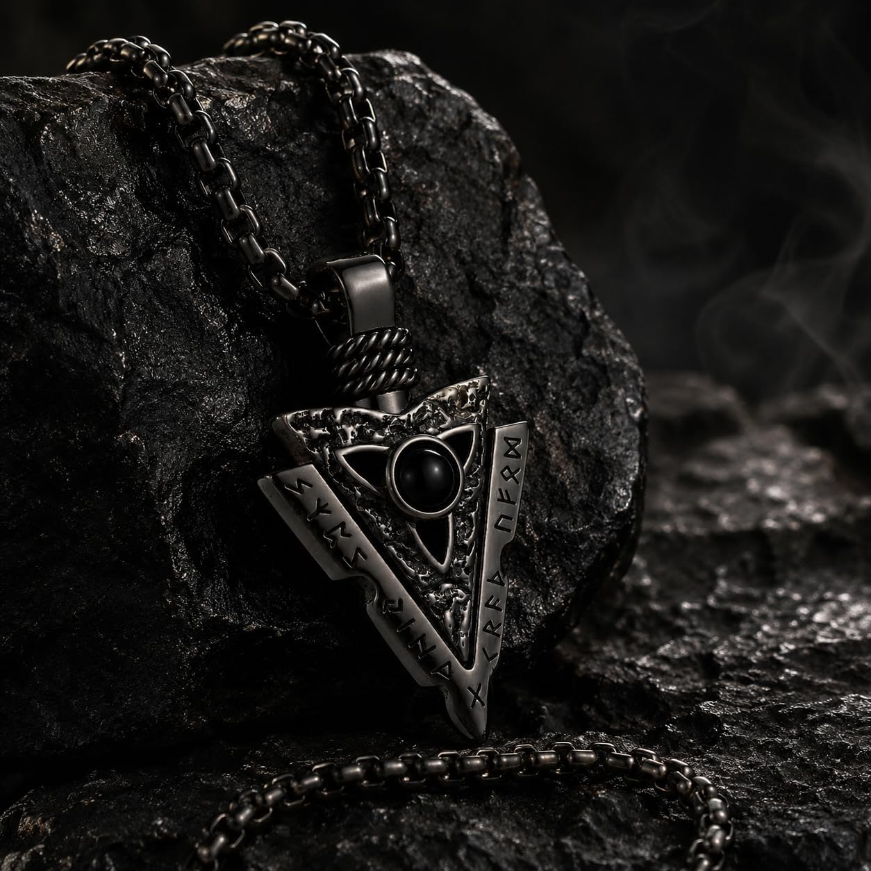 Arrowhead Necklace Crushed Turquoise Inlay Protection Courage Totem Arrow Jewelry Gift for Men Women