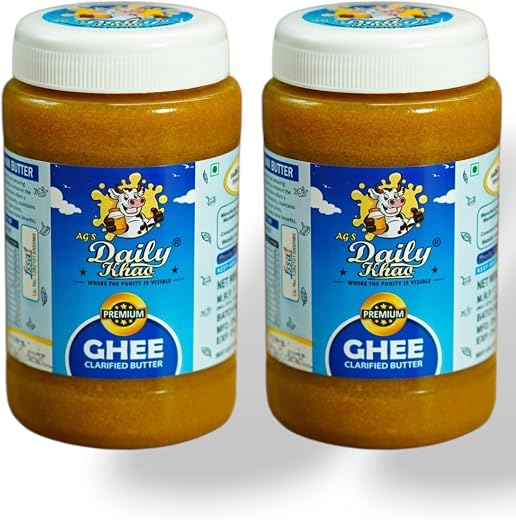Daily Khao-Pure Cow Ghee Where Purity Is Visible Bengali Cow Ghee 250Ml (Pack Of 2) - 500 Ml