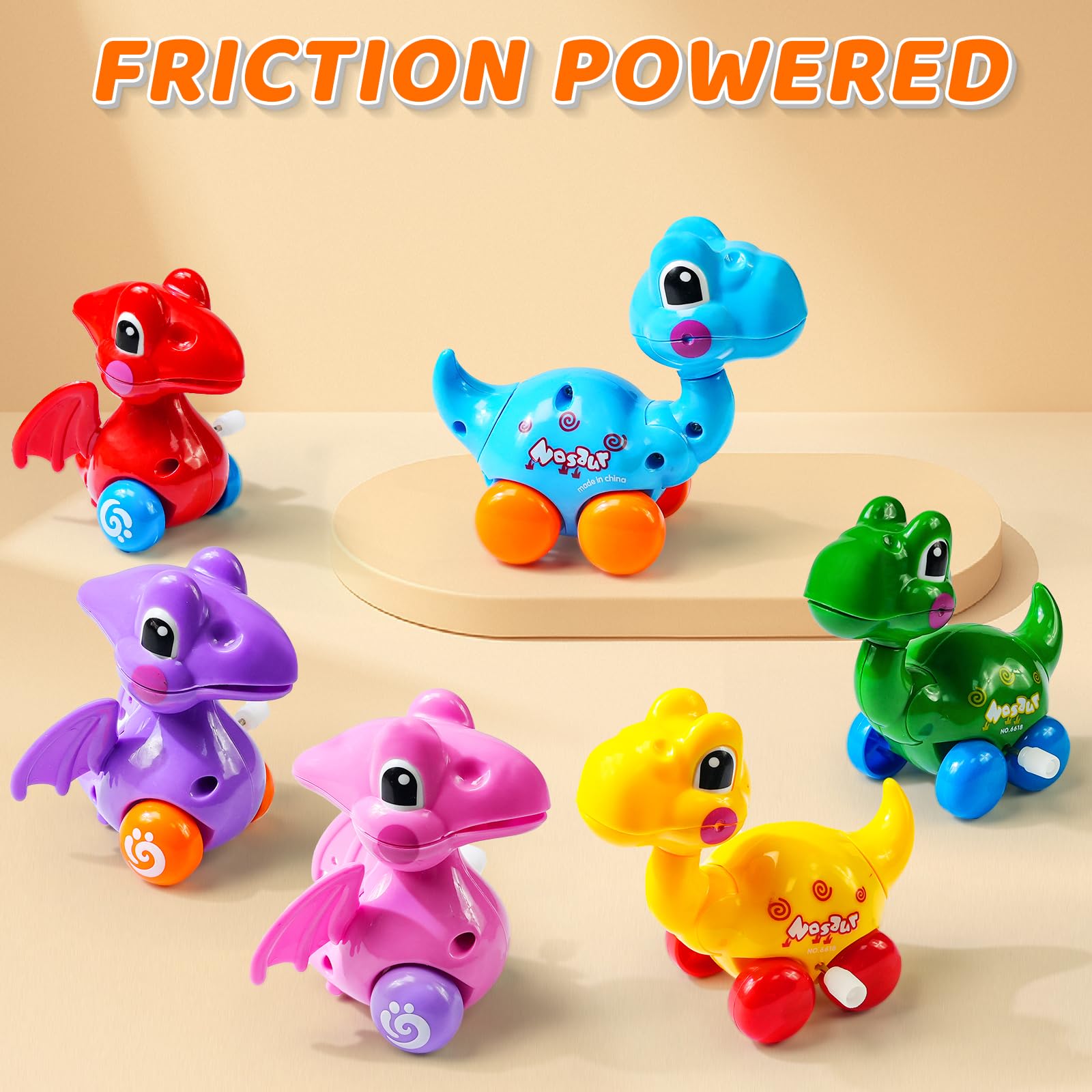 Wind Up Dinosaur Toys - 6 Pack for Kids! -4
