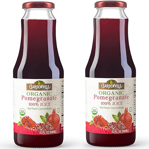 Miniatura 31 de Gardenville Jugo de arándano orgánico (paquete de 2), USDA orgánico, sin azúcar añadido, certificado U Kosher, pasteurizado, botellas de vidrio