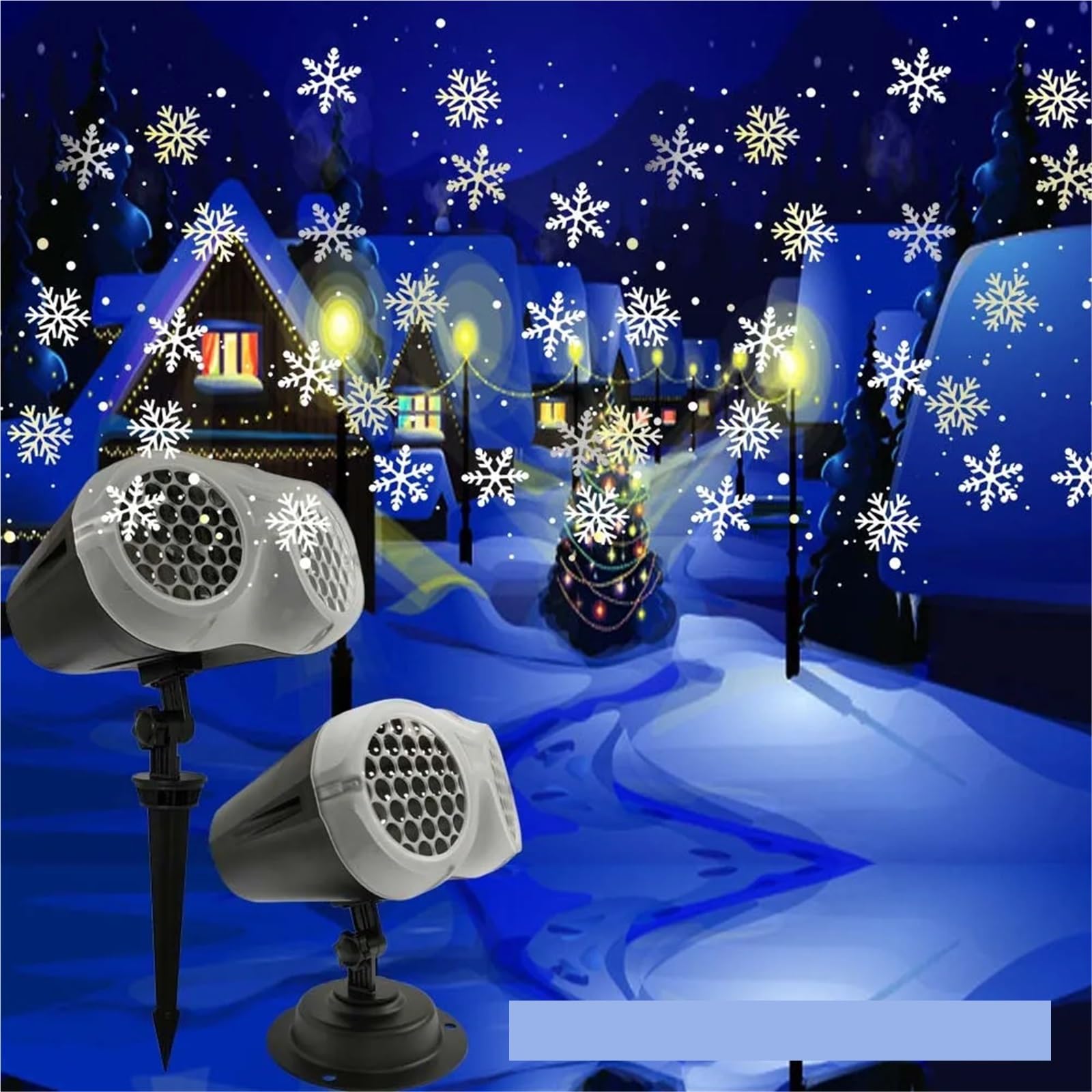 Lampada proiettore di fiocchi di neve a forma di gufo con LED a forma di fiocco di neve for Natale