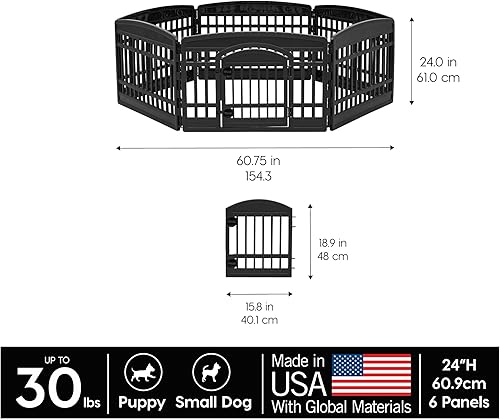Miniatura 3 de IRIS USA - Corralito para mascotas con puerta, 8paneles