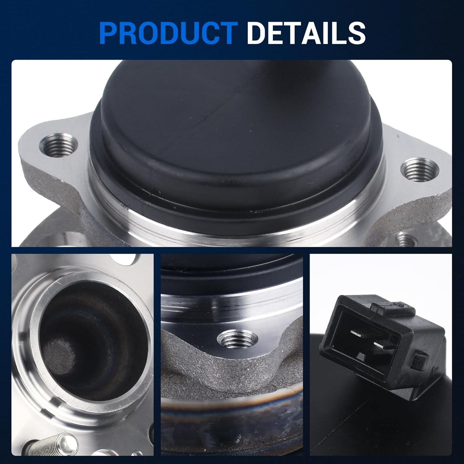 Autoround 512553 Rear Wheel Bearing and Hub Assembly Compatible with Hyundai Sonata 2015-2019/ Tucson 2016-2021/ Veloster N, Kia Optima 2016-2020/ Sportage/Cadenza 5-Lugs w/ABS