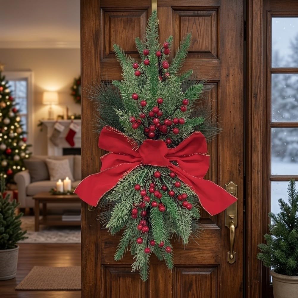 para corona de Navidad de Piñas 60cm Hecha a Mano para corona