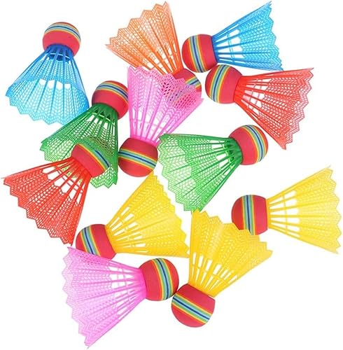 Miniatura 4 de 12 bolas de plástico para niños, volantes deportivos para pájaros, volante de interior, volante colorido, pelota de bádminton, pelota de juguete de