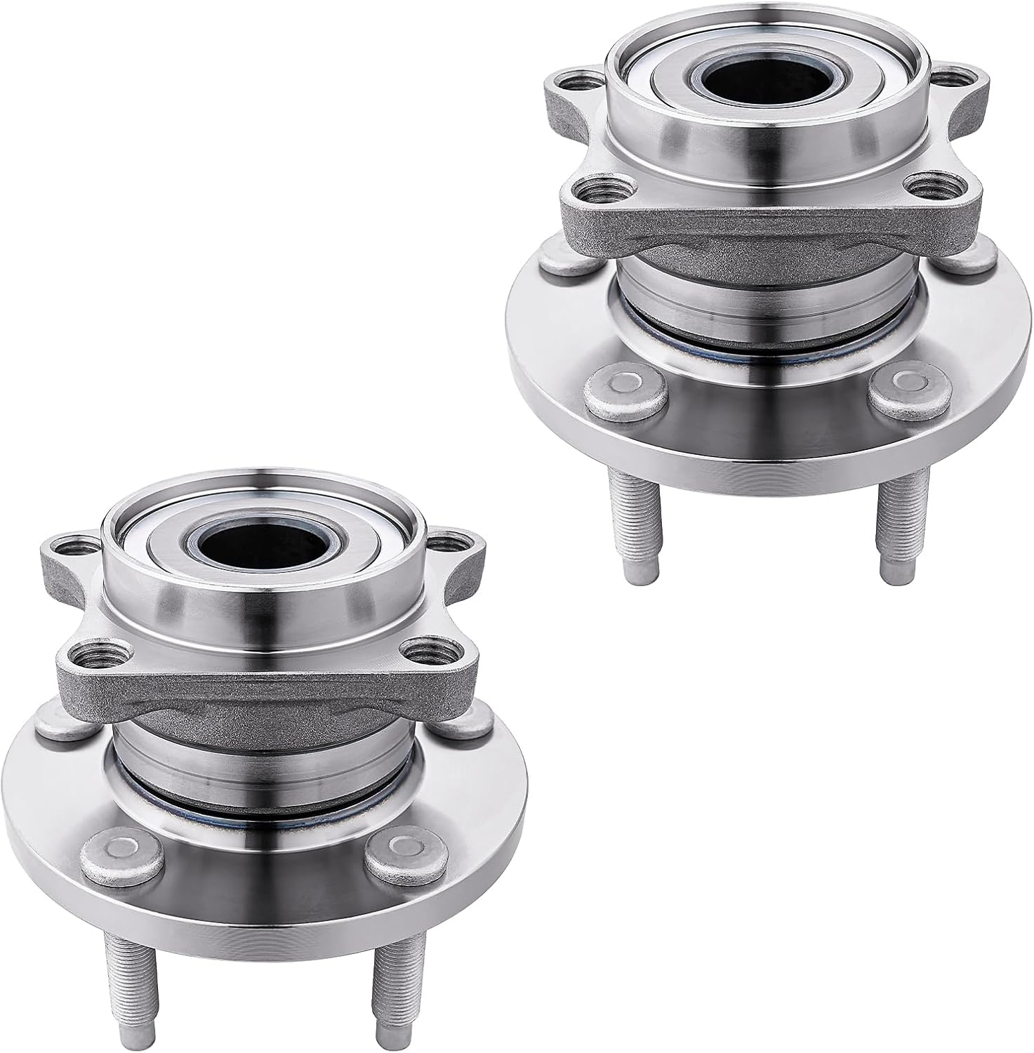 JLEO 512335 (Pair) Rear Wheel Hub Bearing Assembly for Ford Edge,for Lincoln MKX 2007 2008 2009 2010 AWD Only Replacement Non-ABS 5Lugs