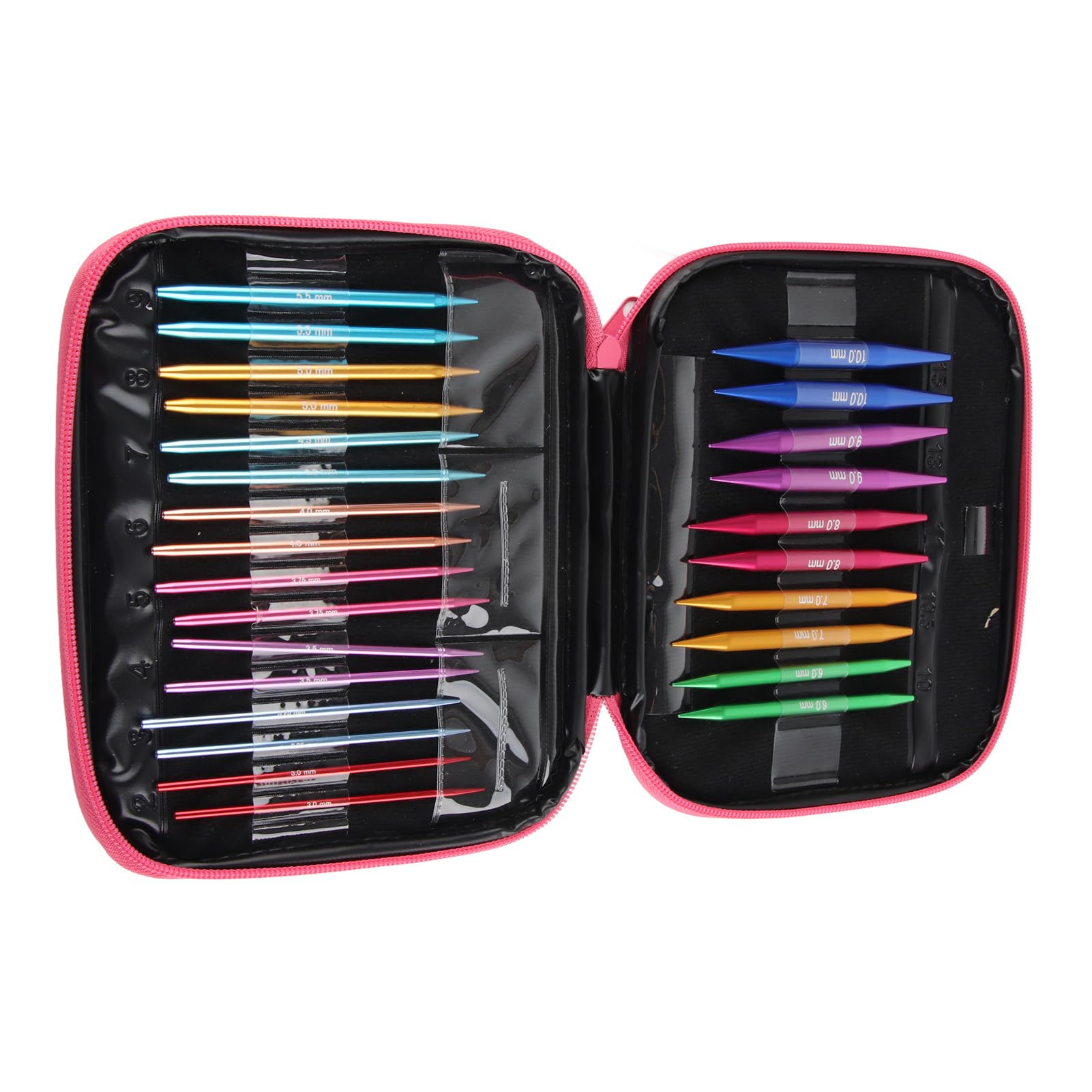 Kit de Tejer Intercambiable, 13 PCS Juego de Agujas Intercambiables Agujas de Tejer Intercambiables Anti óxido para Manualidades de Bricolaje Tejido de Tejer Familiar