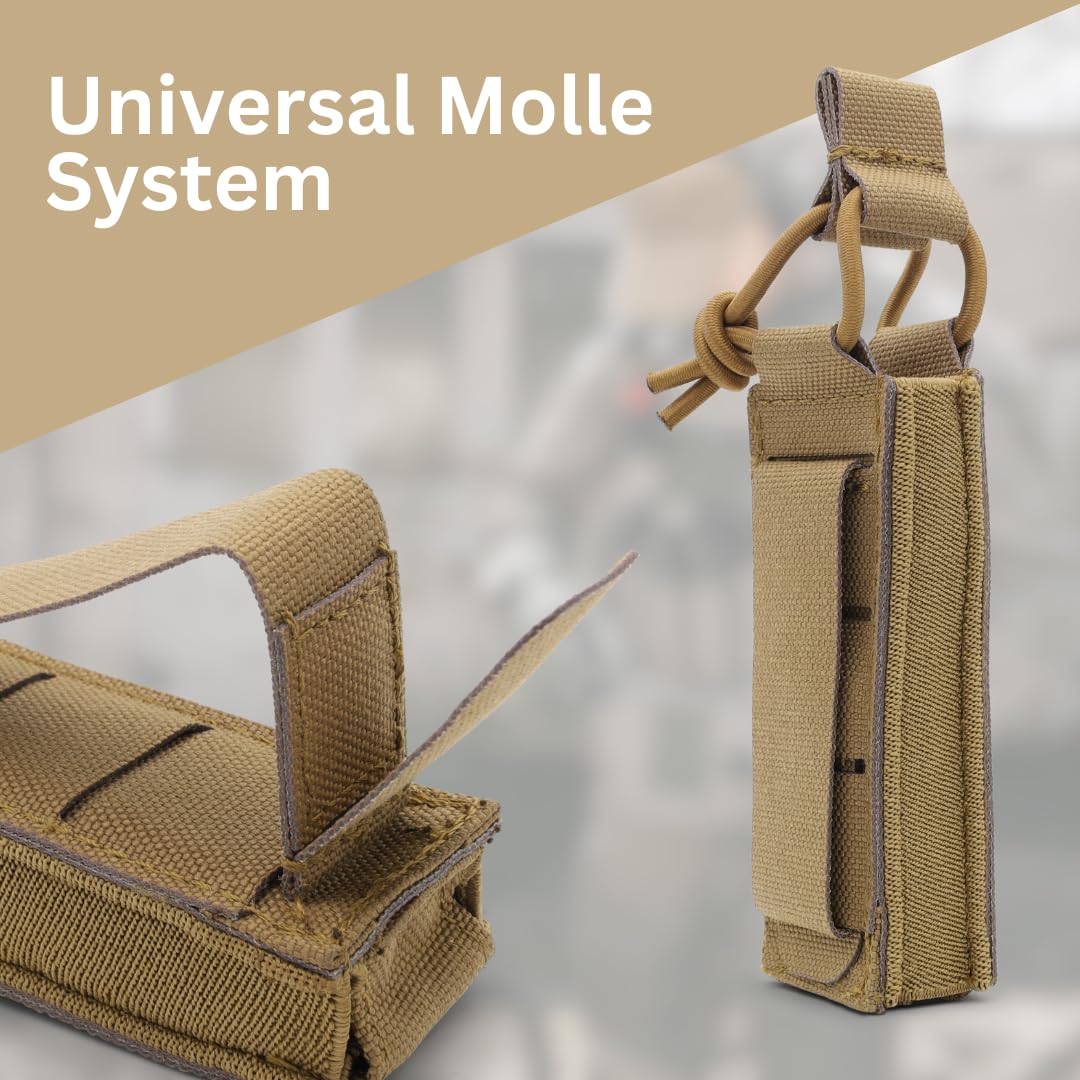 DETECH Taktischer Magazintasche - MOLLE Magazinhalter Für 9mm & 45APS - Camouflage Design