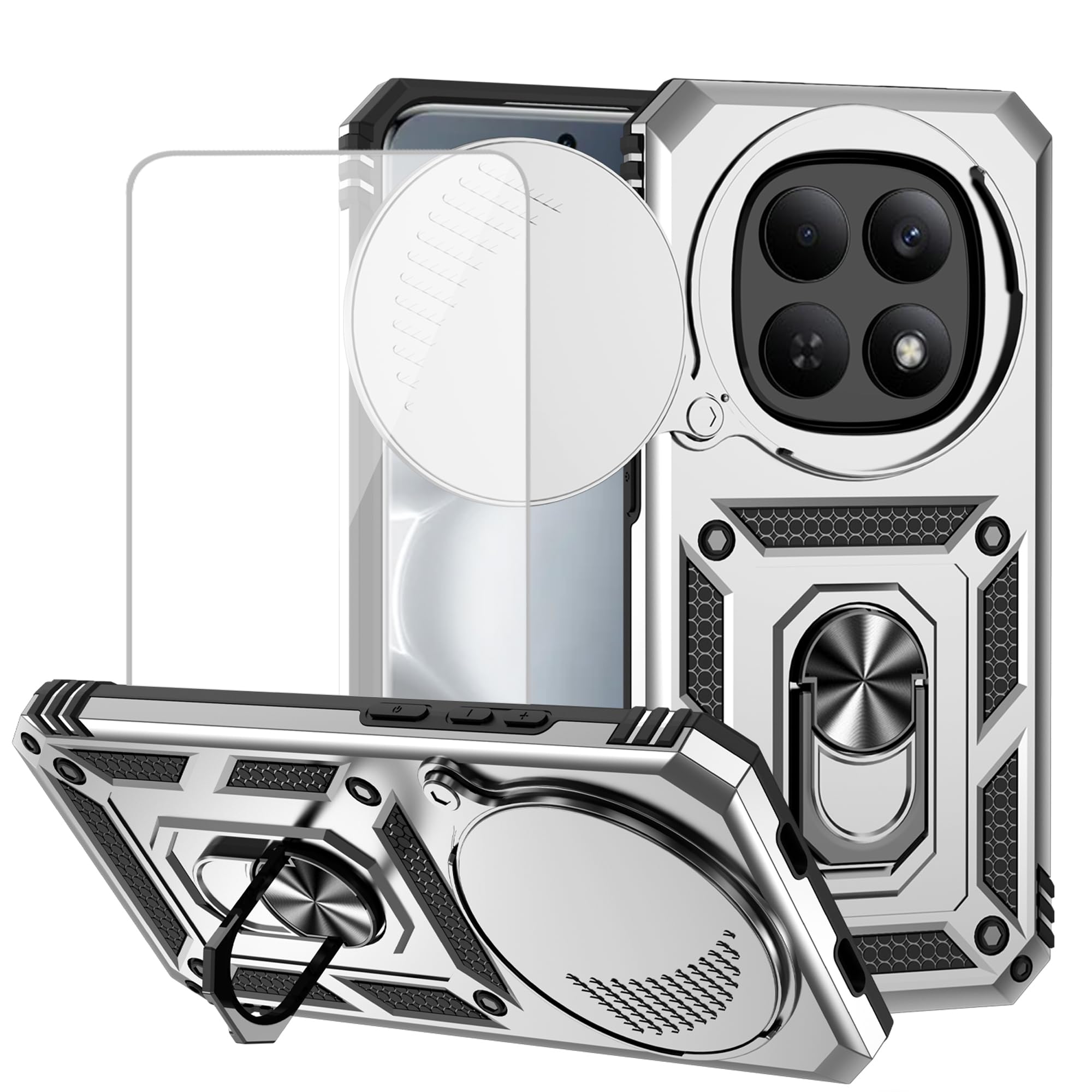 Coque Redmi Note 15 Pro 5G antichoc argent, protection écran et caméra - 7