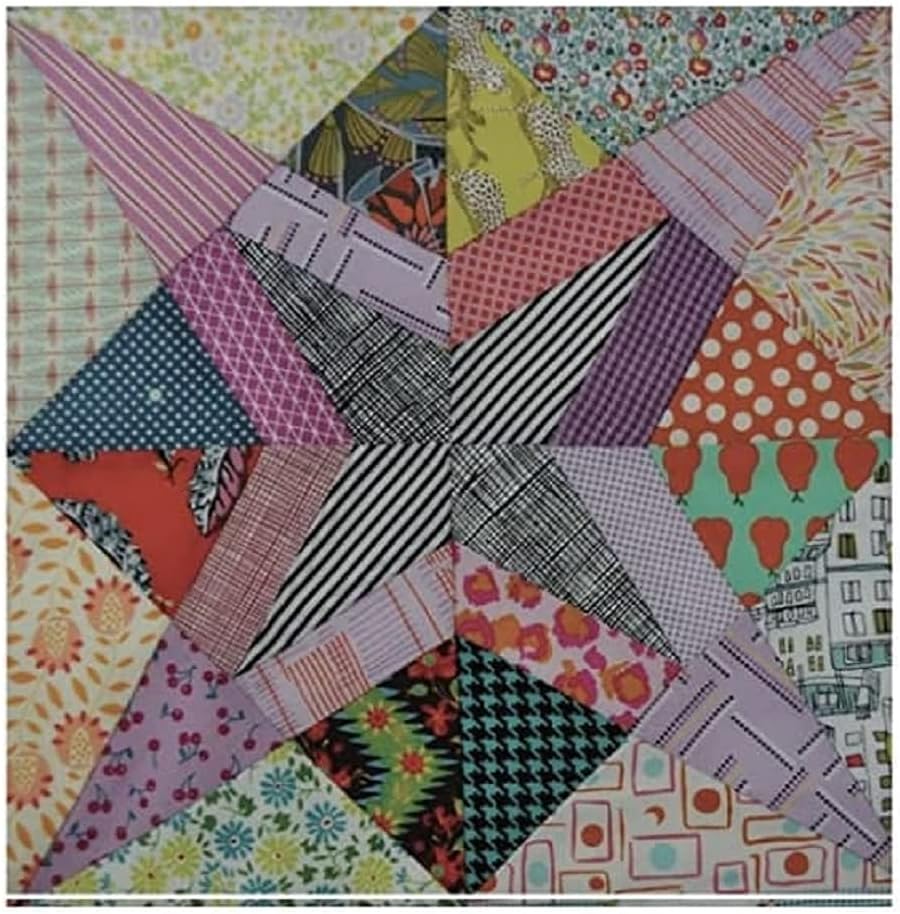 Shooting Star Tempters Acrylic Template Set Jen Kingwell 12" Block